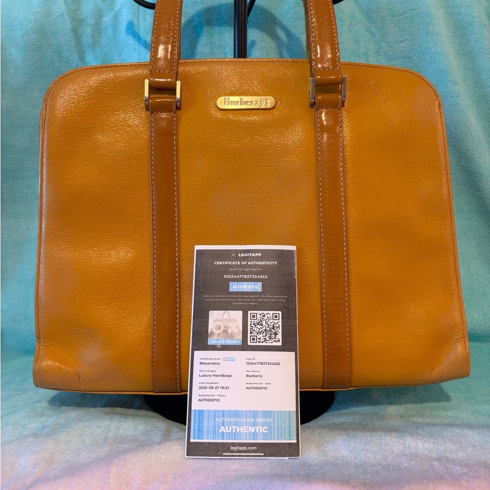 Burberry with COA Leather Handbag